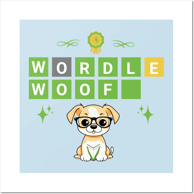 Wordle Woof Funny Puppy Dog Lover Wall Art by anarchyunion